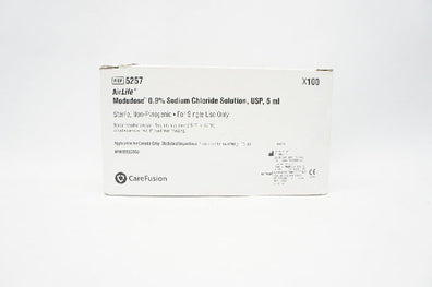 CareFusion 5257 Modudose 0.9% Sodium Chloride Solution USP5ml - Case of 100(x)